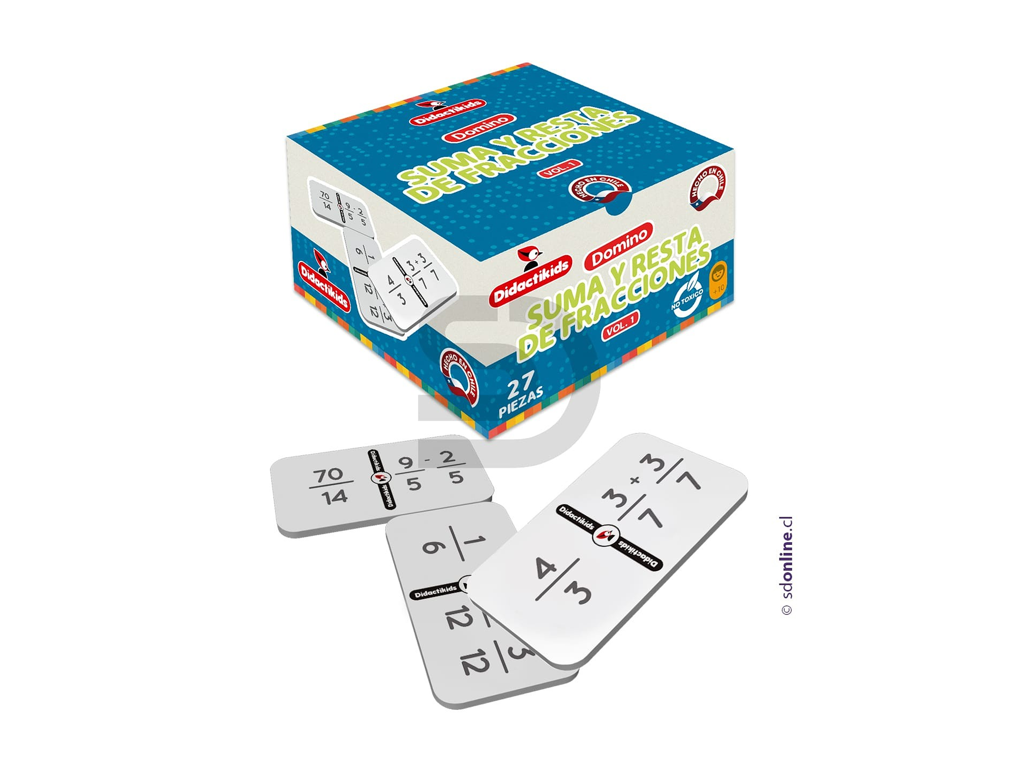 Dominó de suma y resta de fracciones 1