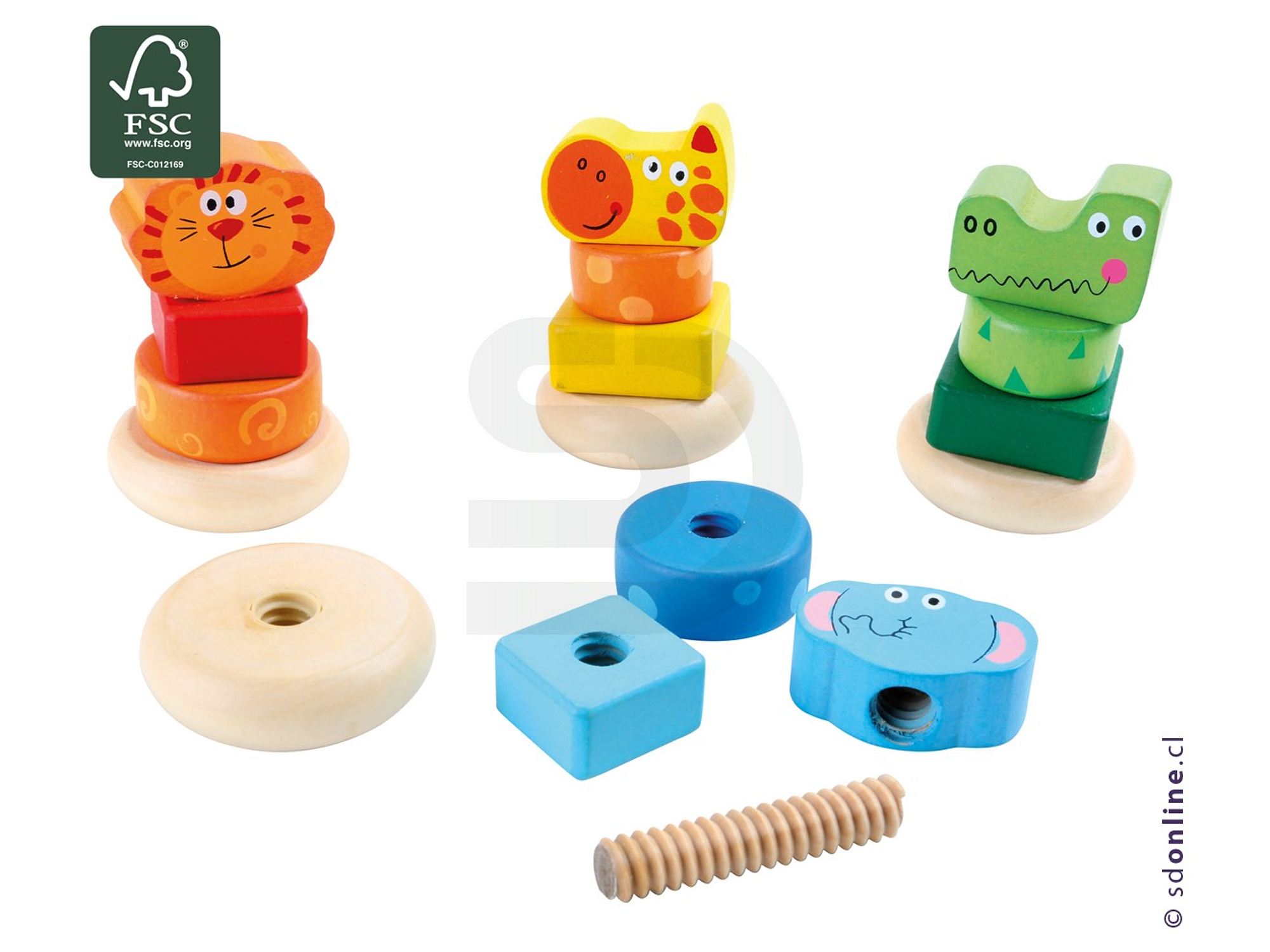 Set 4 animales para Enroscar 2