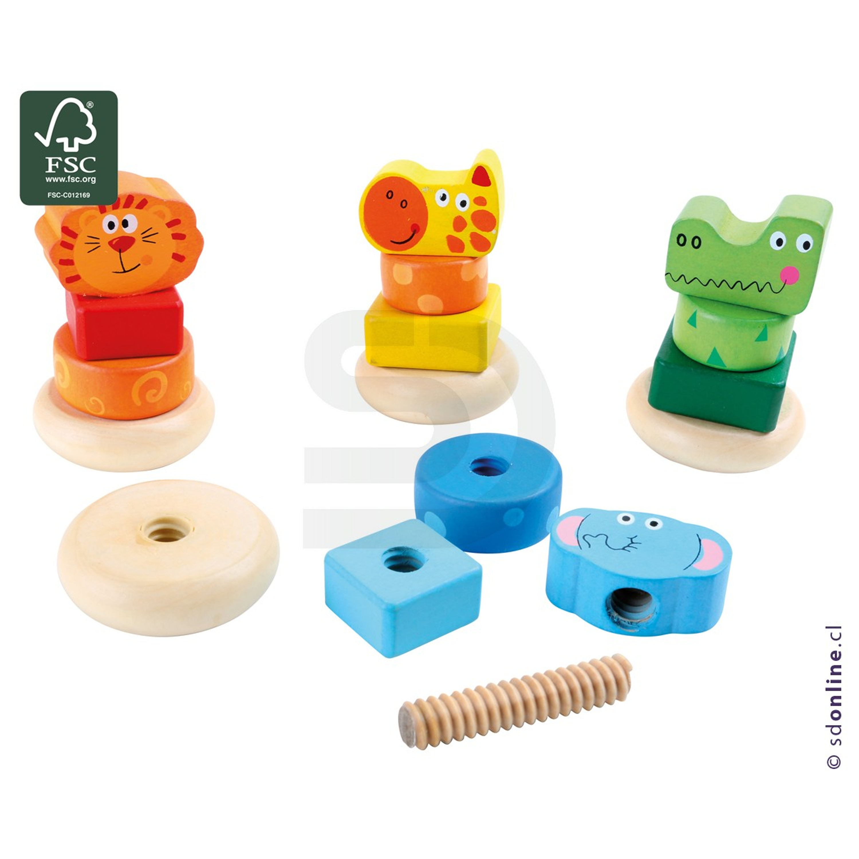 Set 4 animales para Enroscar 2