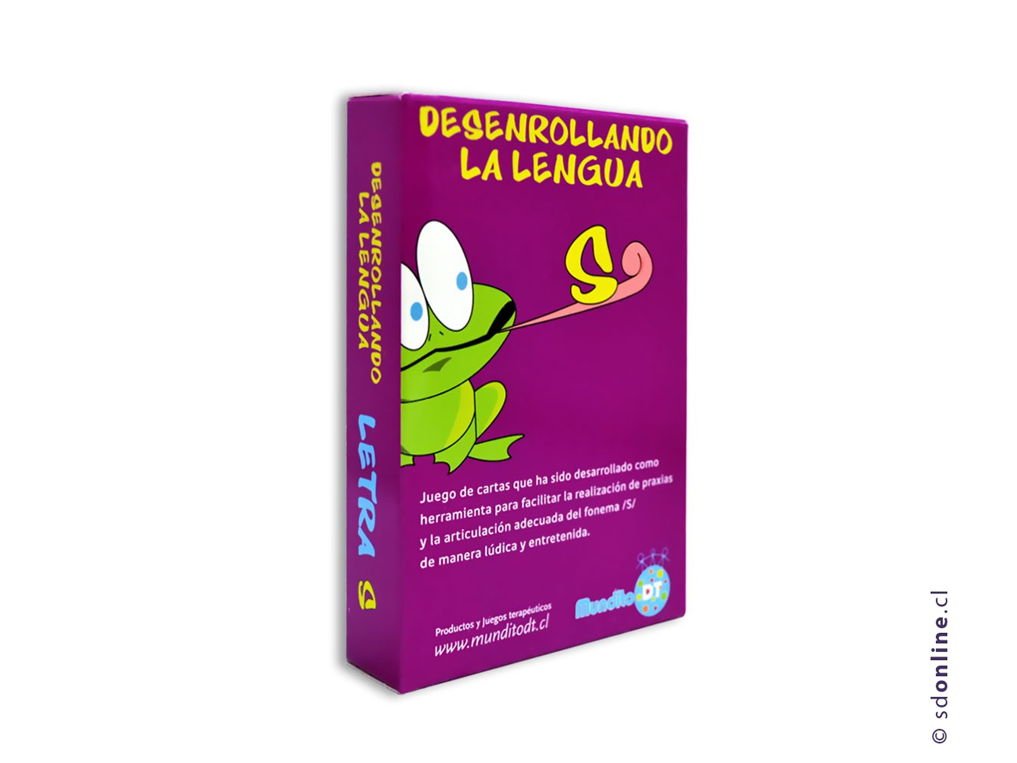 Naipe cartas desenrollando la lengua S 1