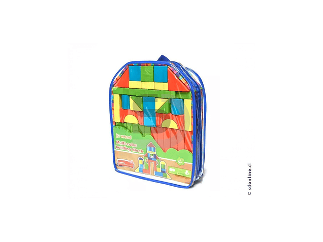 Bloques de madera mochila con 33pza 1
