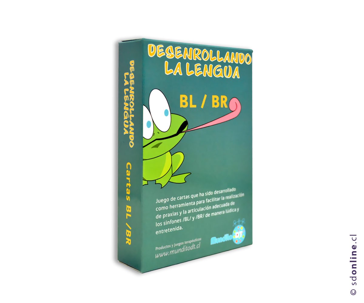 Naipe cartas desenrollando la lengua BL-BR