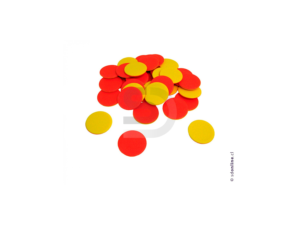 Fichas plásticas bicolor set 100pza 1