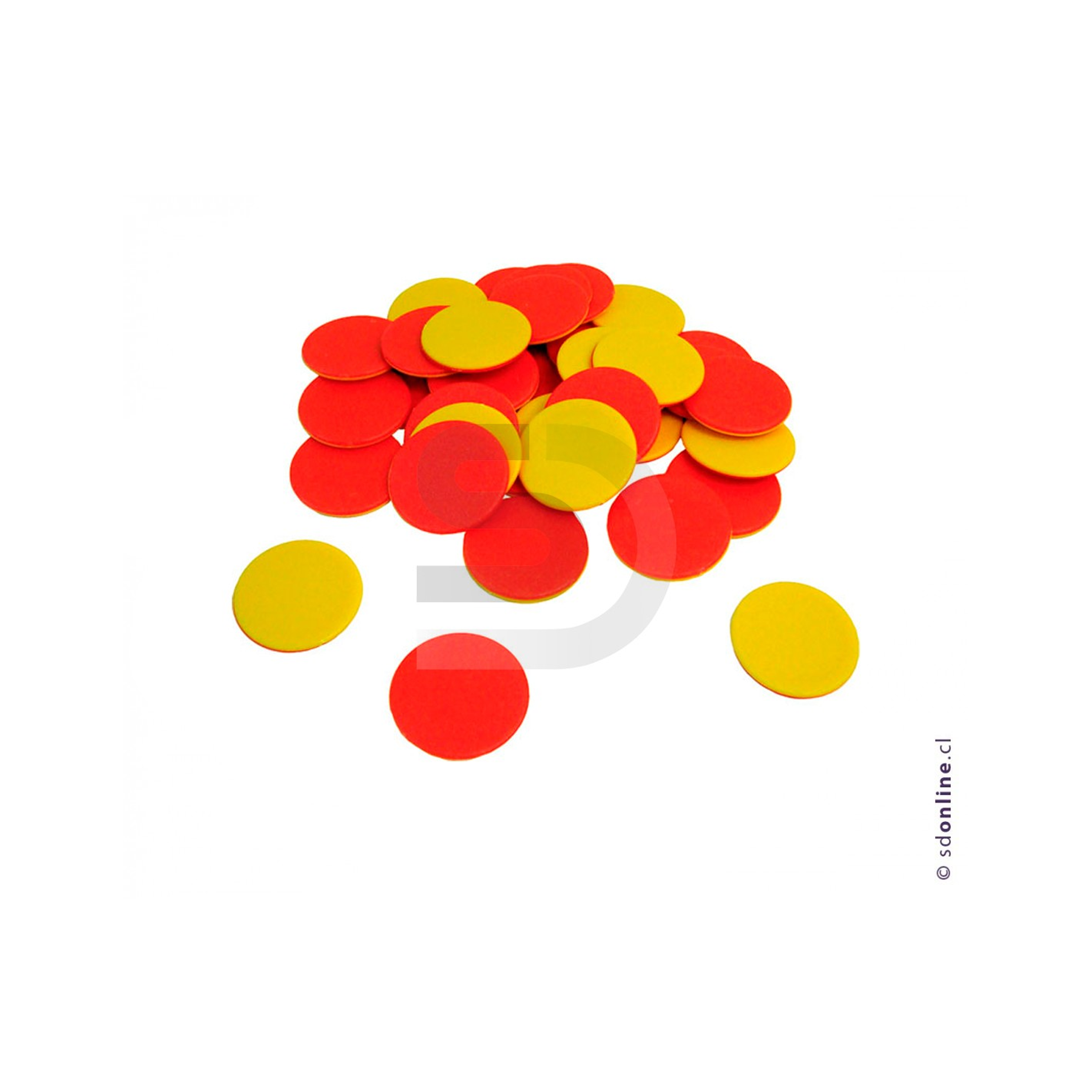 Fichas plásticas bicolor set 100pza 1