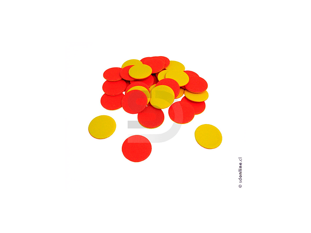 Fichas plásticas bicolor set 100pza 1