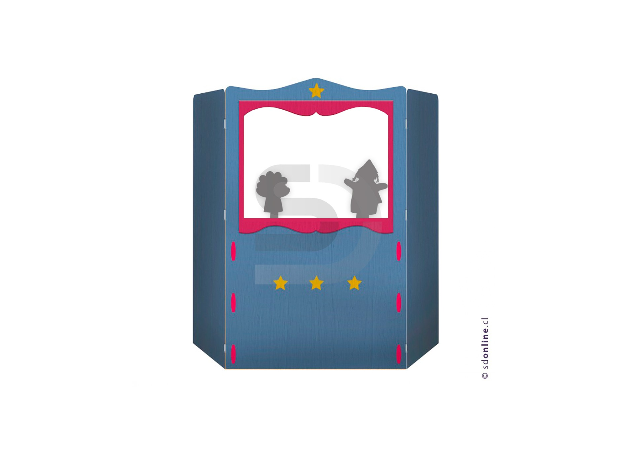 Teatro de títeres plegable mas kit sombra 1