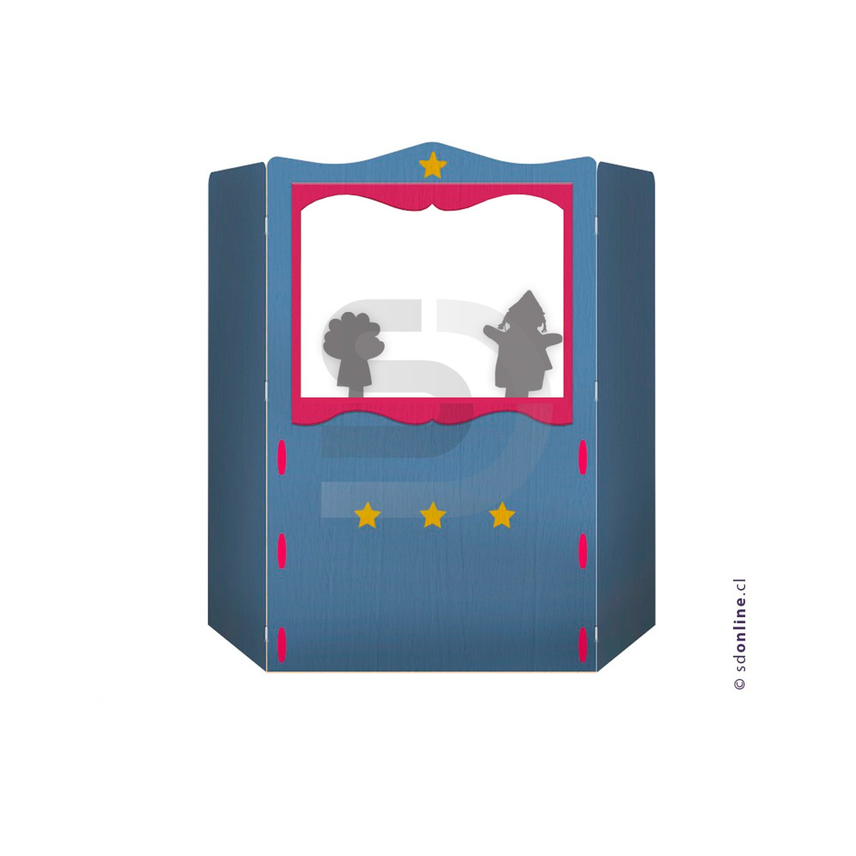 Teatro de títeres plegable mas kit sombra 1