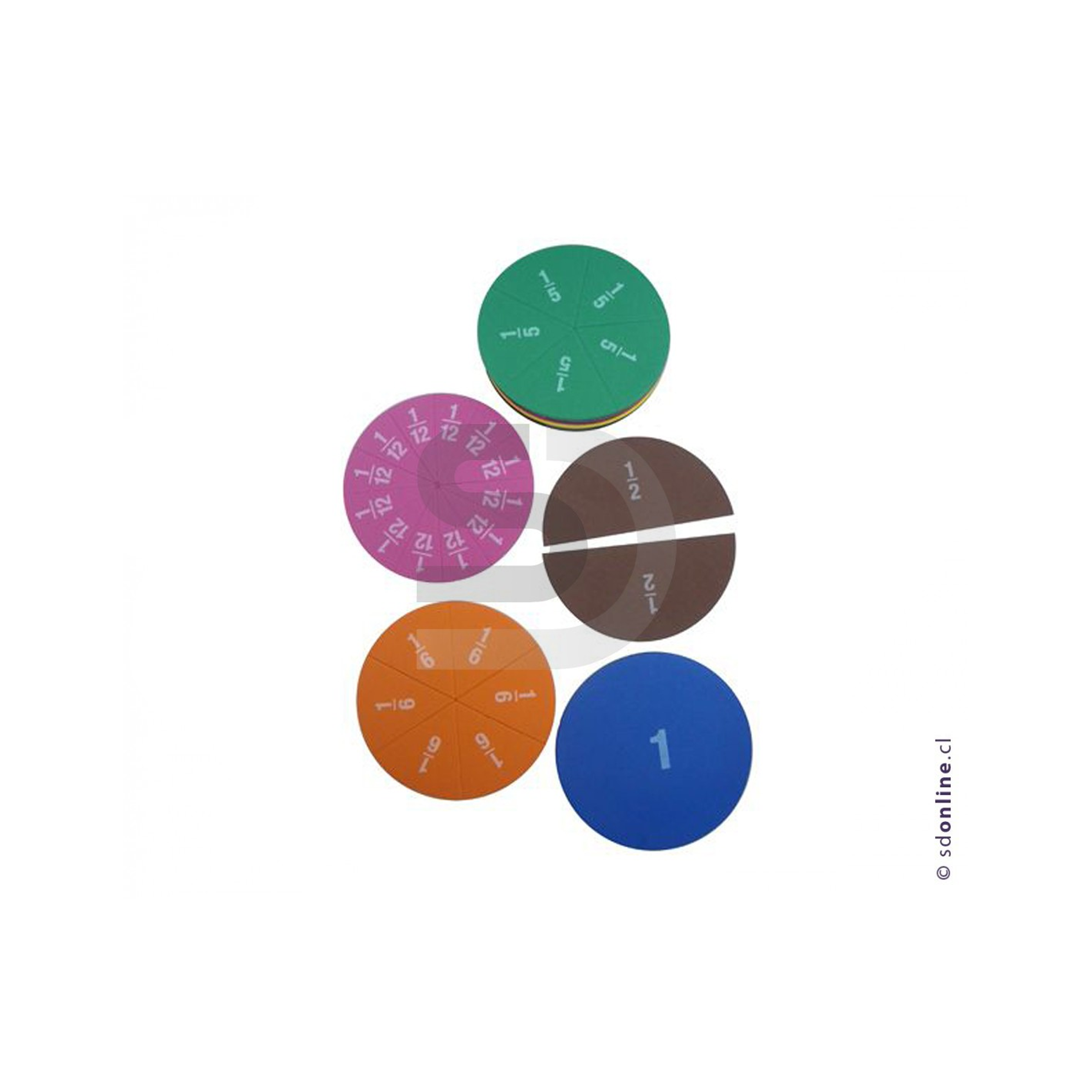 Fracciones circulares magnéticas goma eva 1