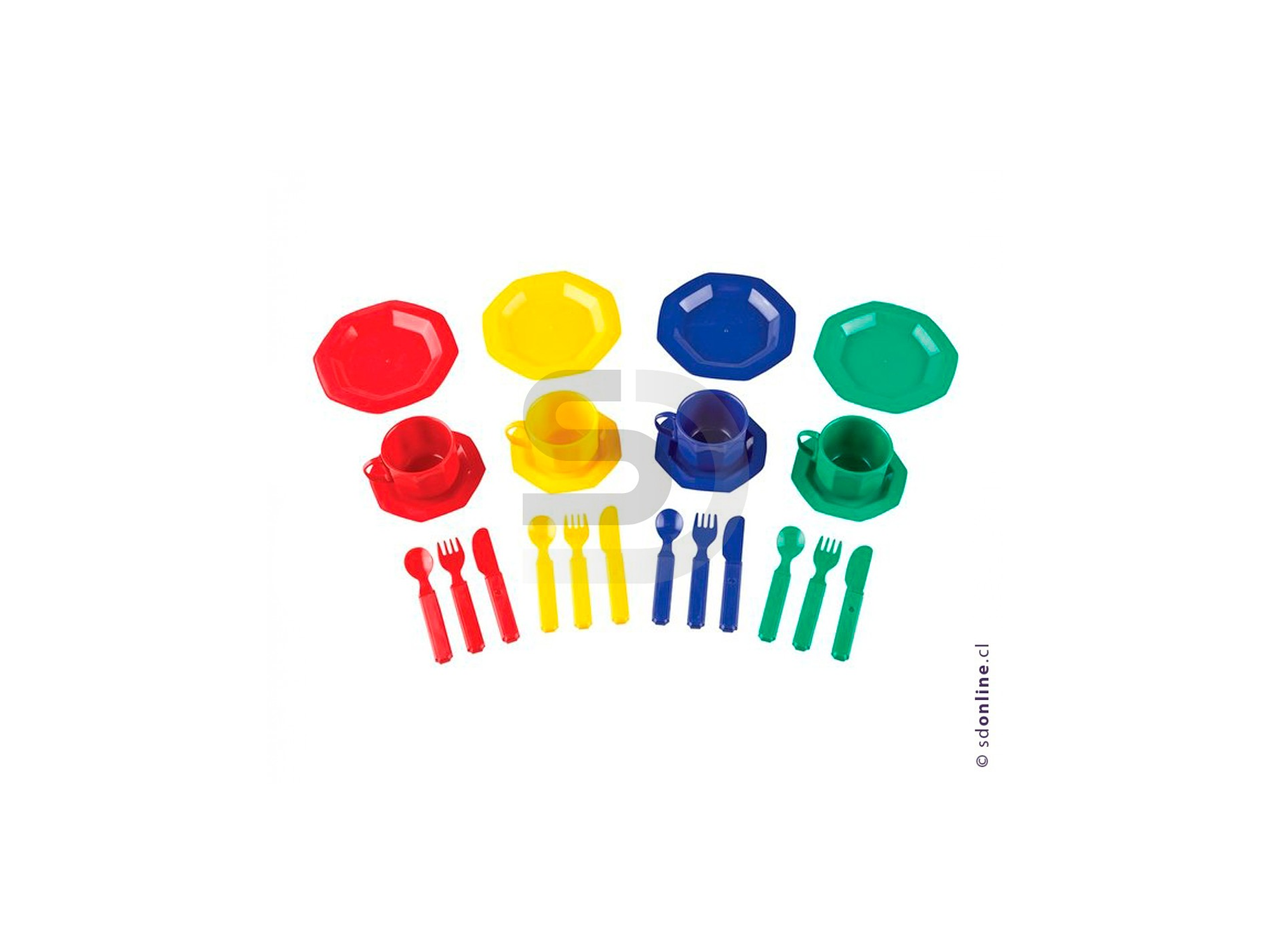 Set de te 4 colores 24pza 1