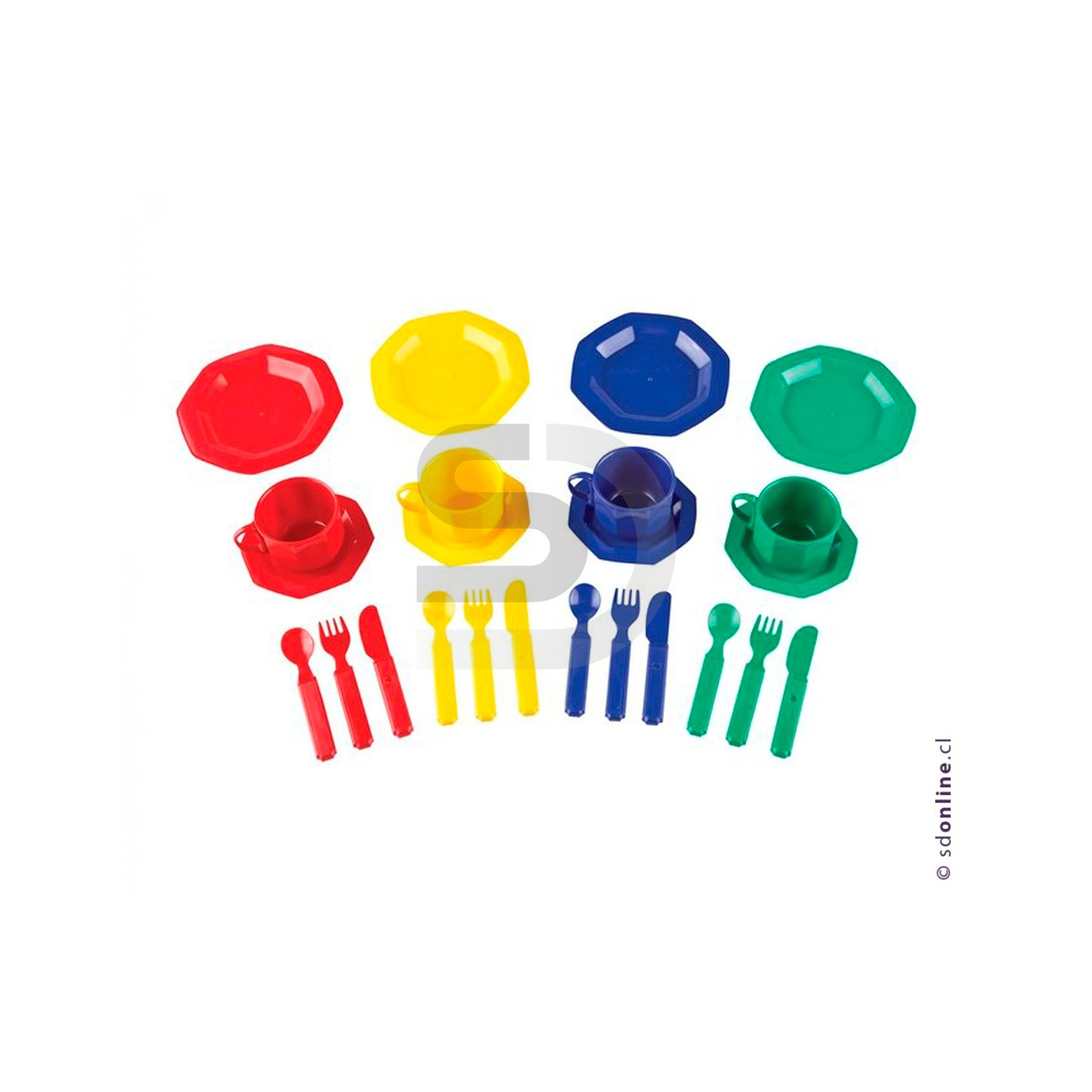 Set de te 4 colores 24pza 1