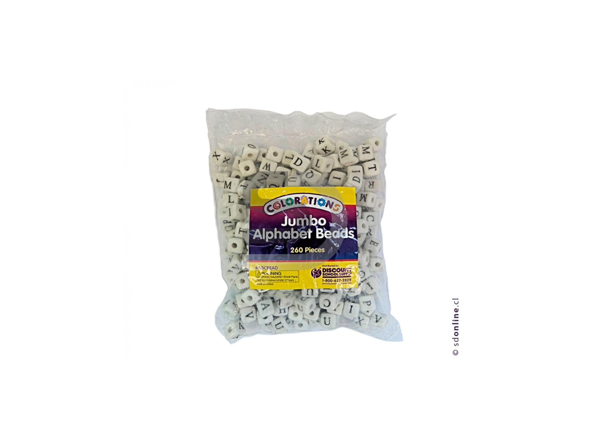 Dados letras para enhebrar 260pza 1