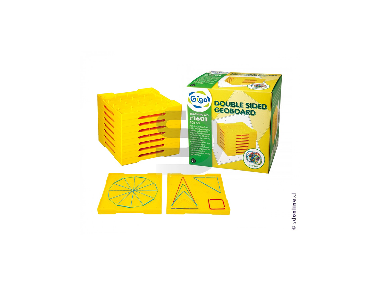 Geoplano 17.5X17.5 cm 8 PZAS  17.5X17.5  1