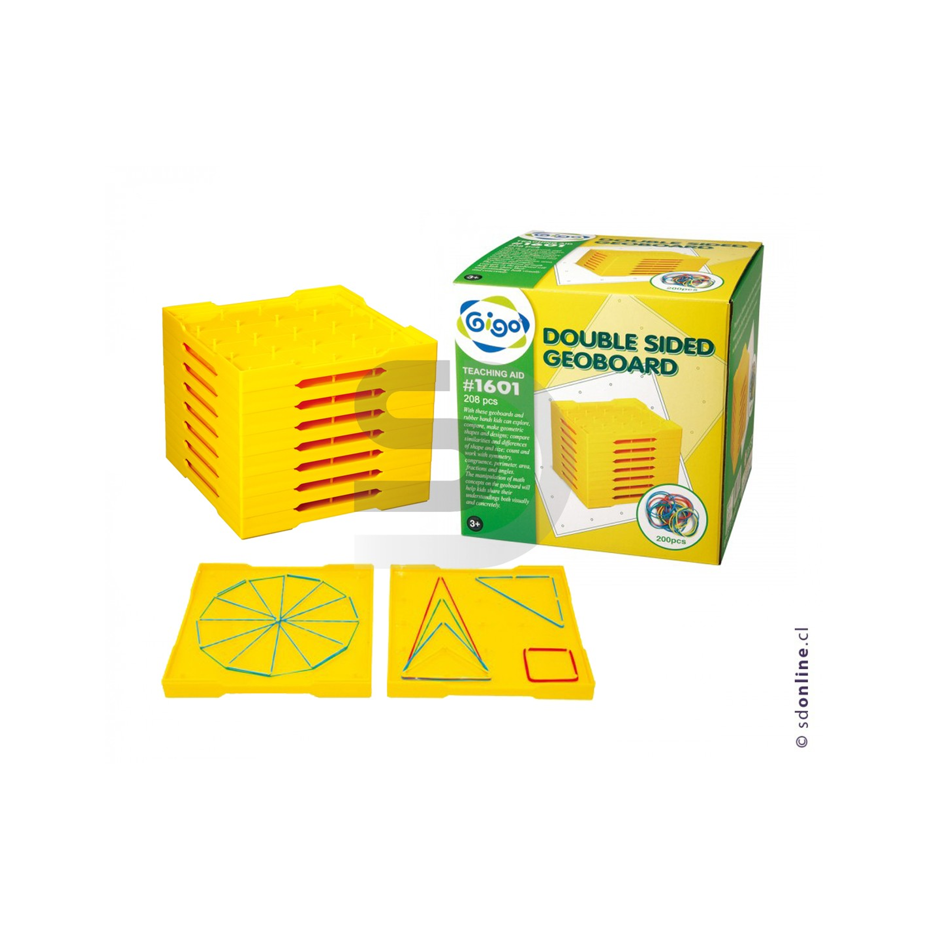 Geoplano 17.5X17.5 cm 8 PZAS  17.5X17.5  1