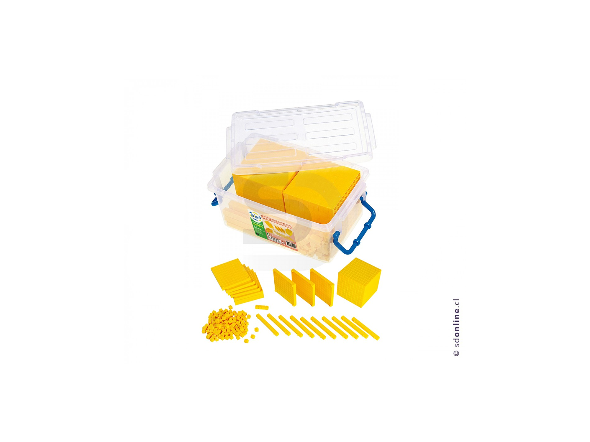 Bloques base 10 plástica 121 pzas. 1