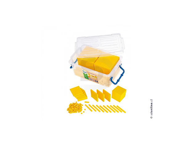 Bloques base 10 plástica 121 pzas. 1