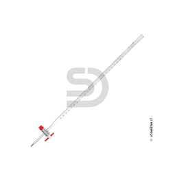 Bureta con llave teflón de vidrio 50Ml