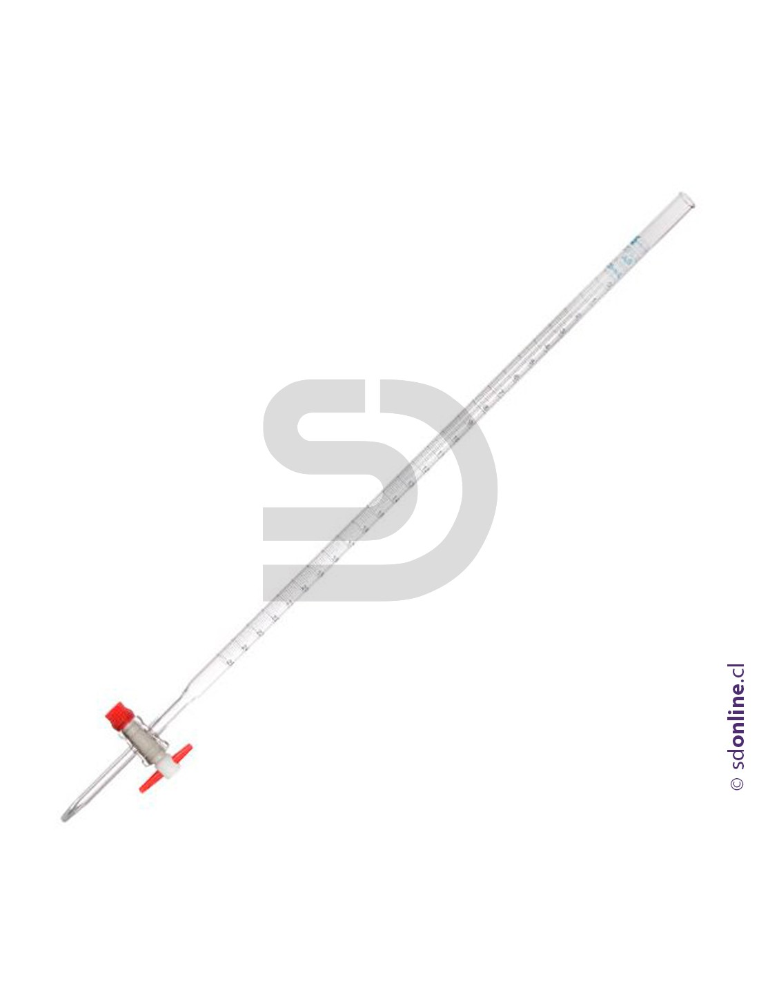 Bureta con llave de teflon 25Ml