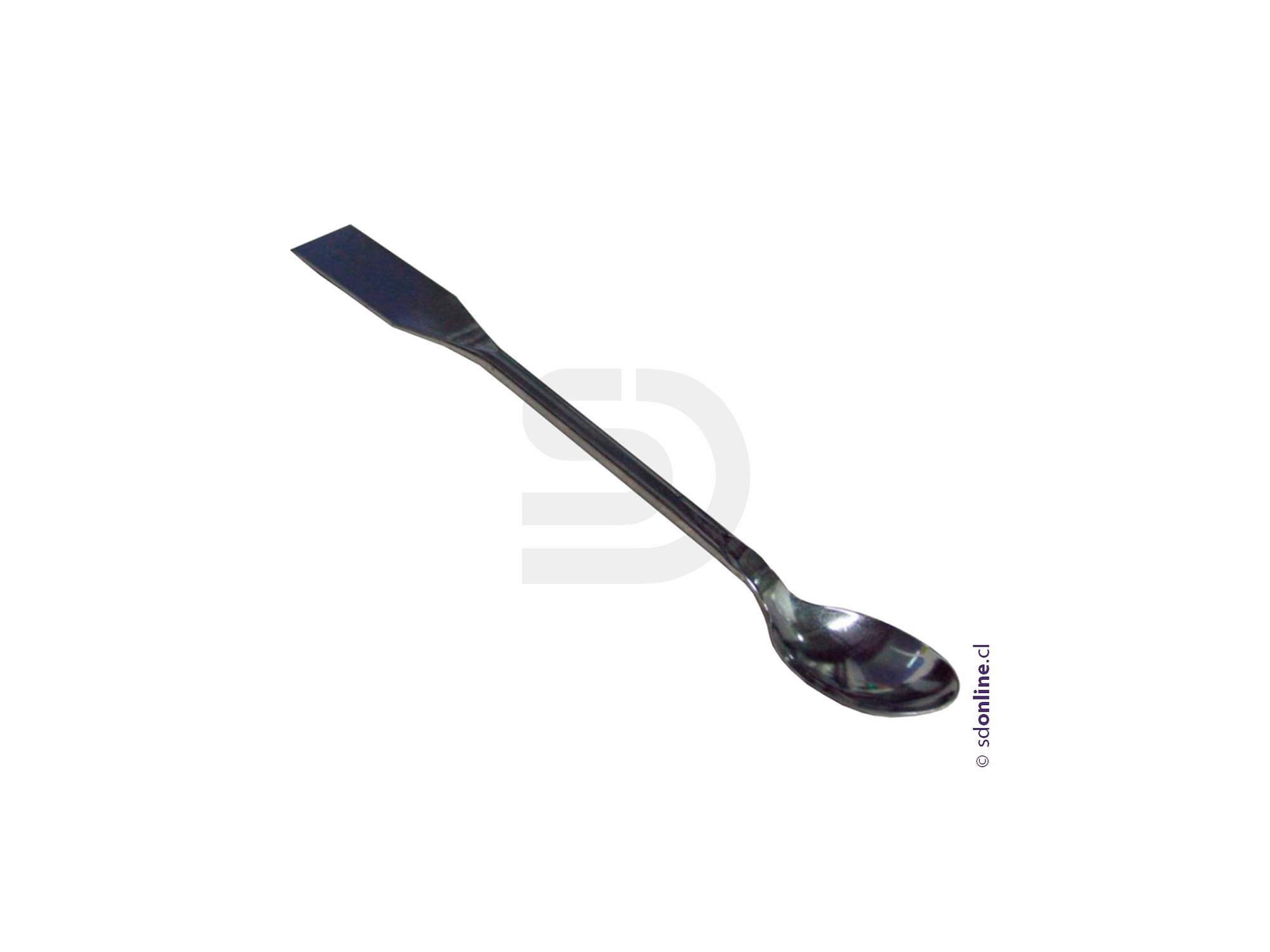 Cuchara y espatula recta metálica 15cm 1