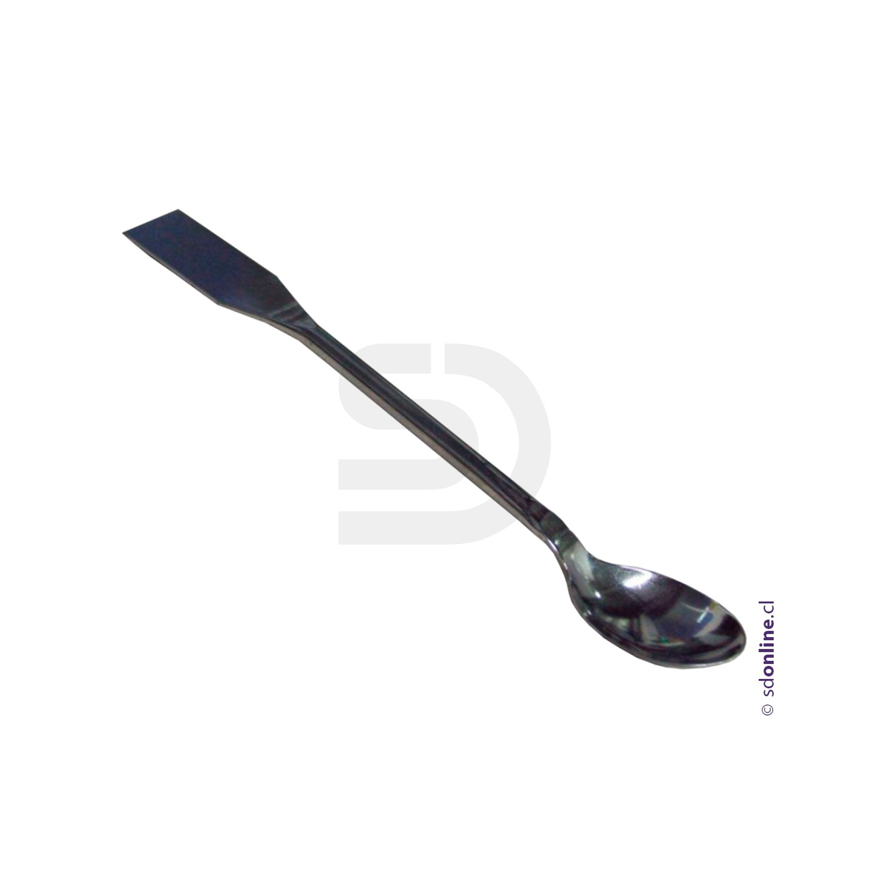 Cuchara y espatula recta metálica 15cm 1