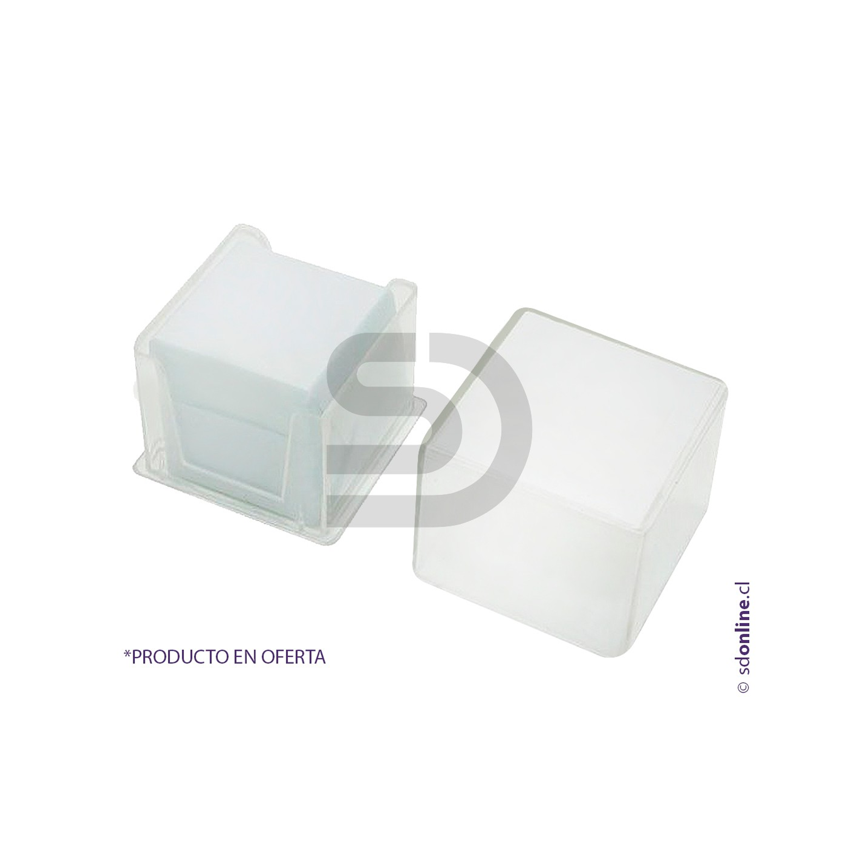 Cubre objeto caja plástica 20x20mm 100und 1