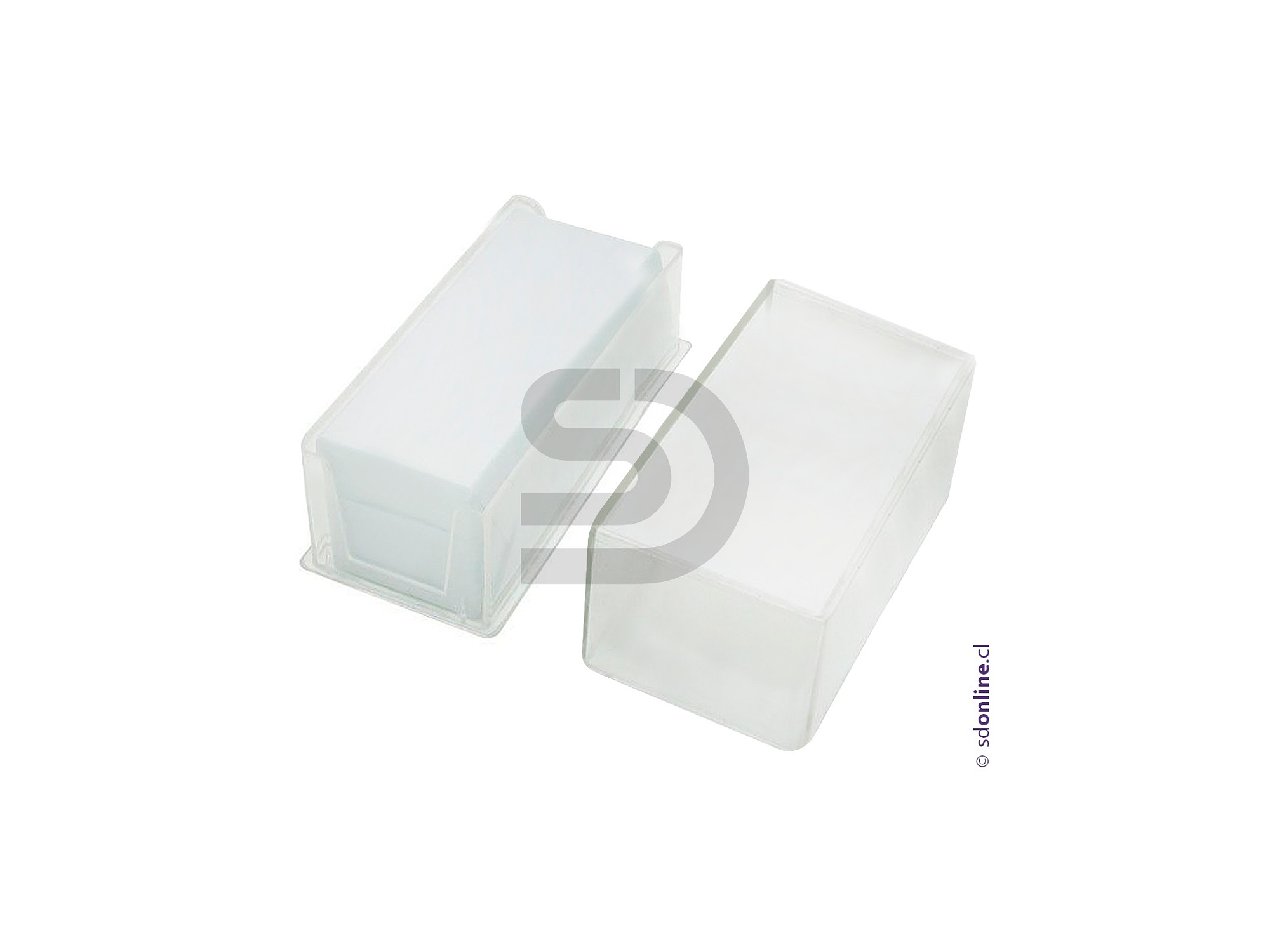 Cubre objeto caja plástica 24x50mm 100und 1