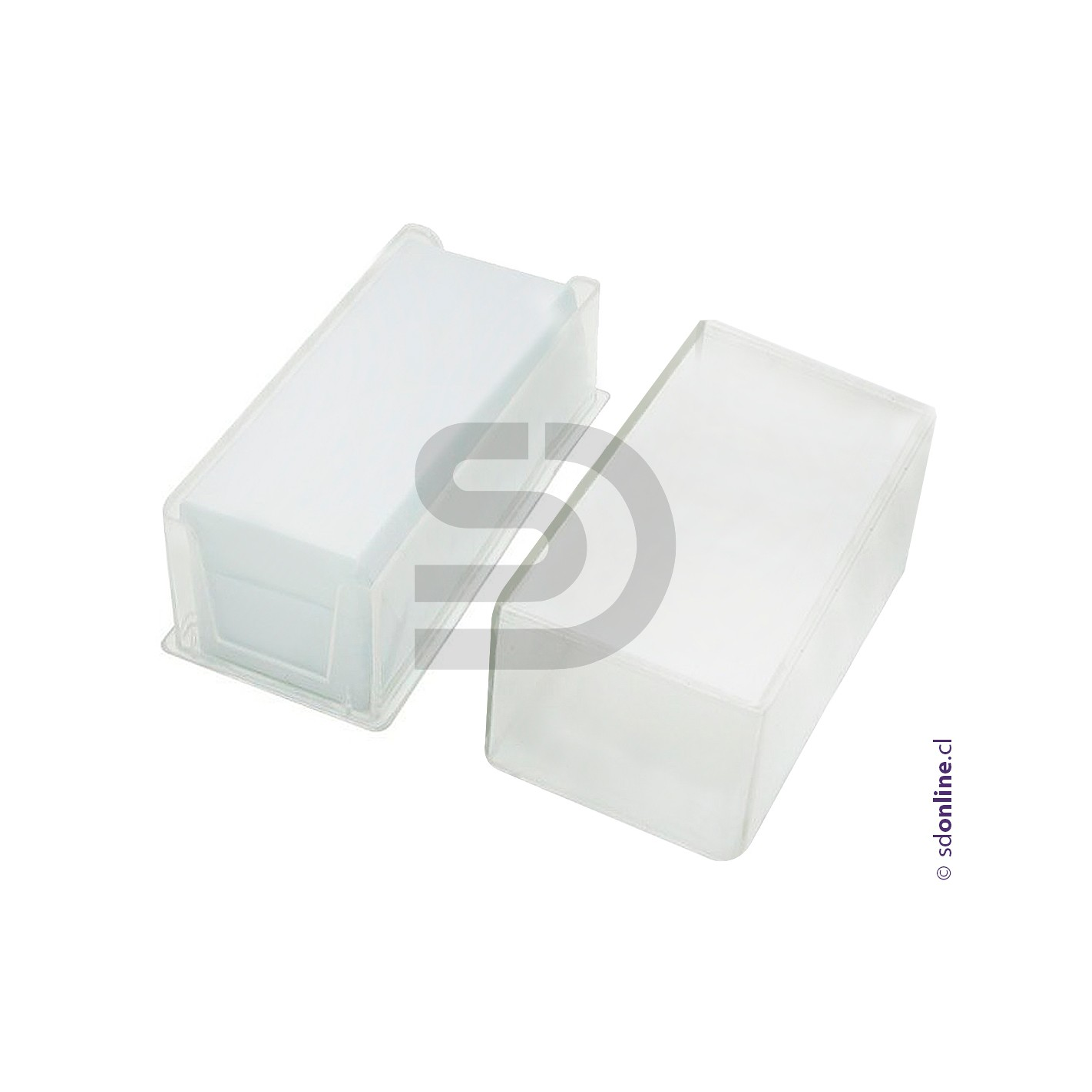 Cubre objeto caja plástica 24x50mm 100und 1