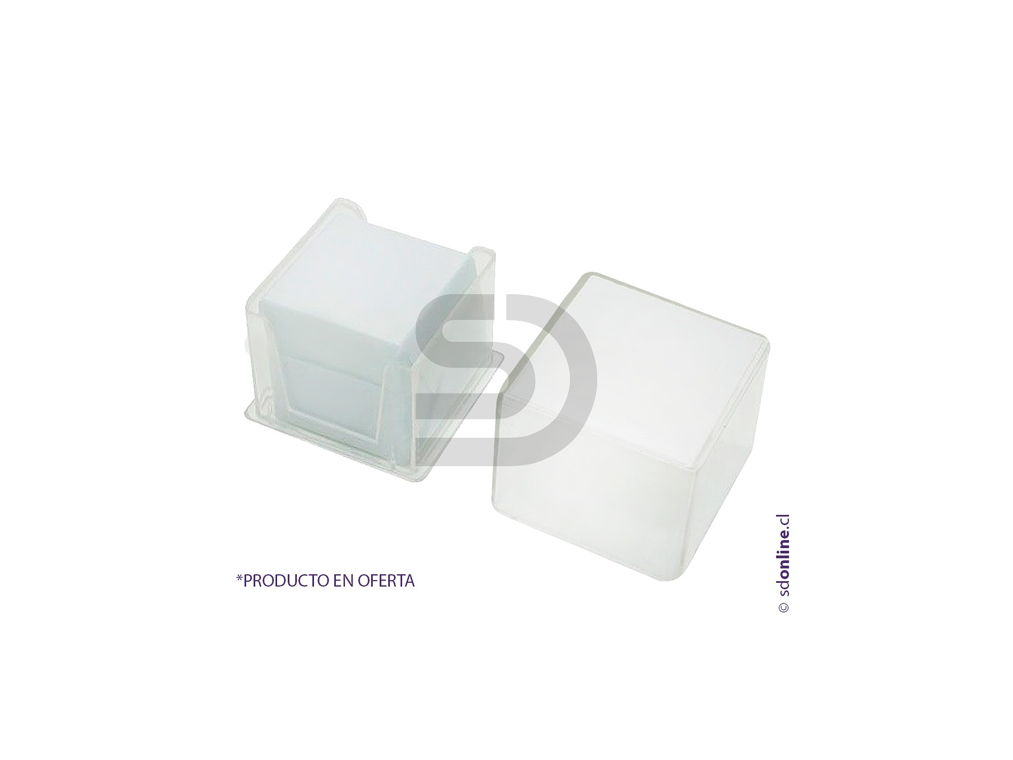 Cubre objeto caja plástica 18x18mm 100und 1