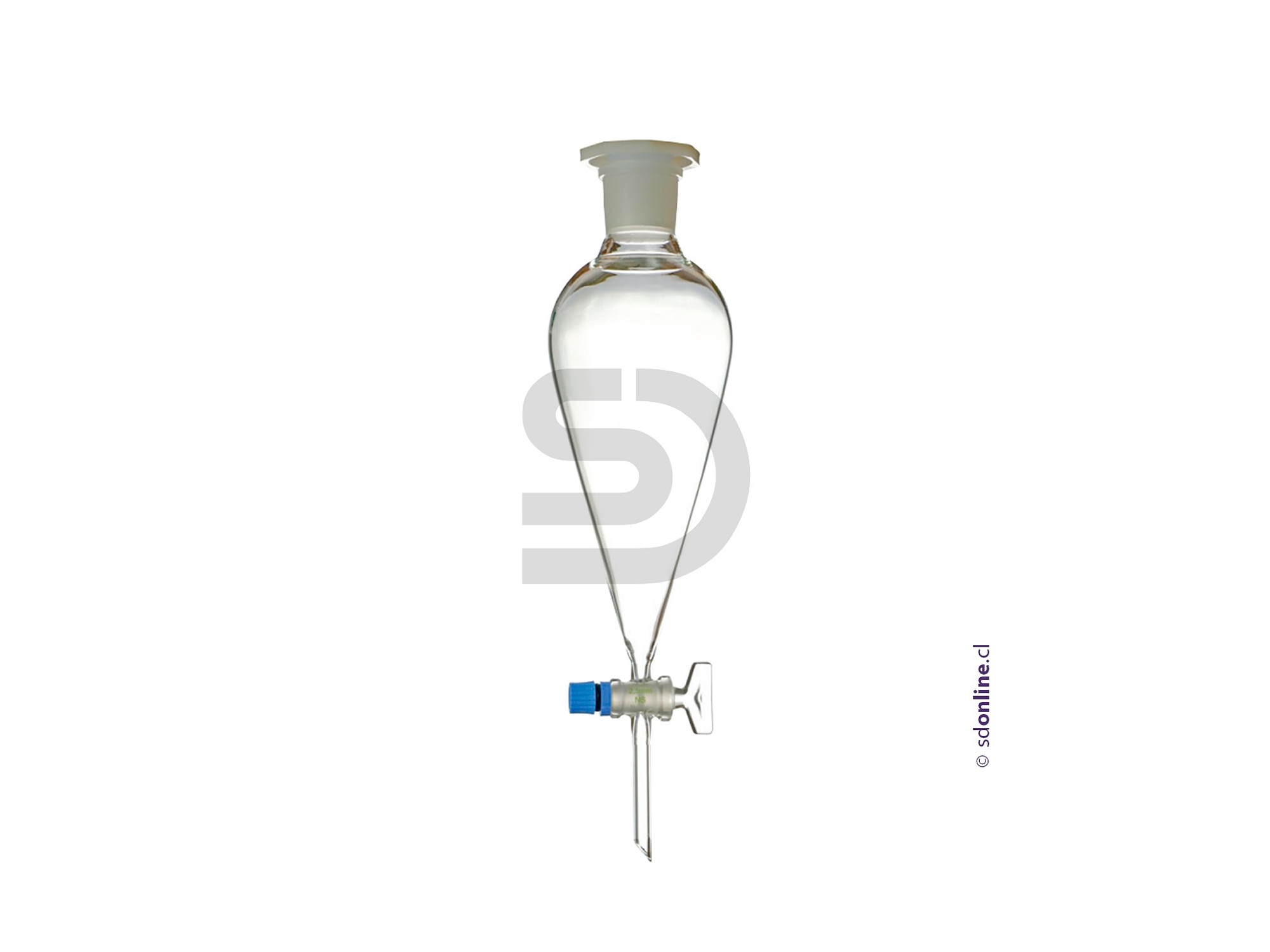 Embudo de decantación vidrio con llave teflon 500Ml 1