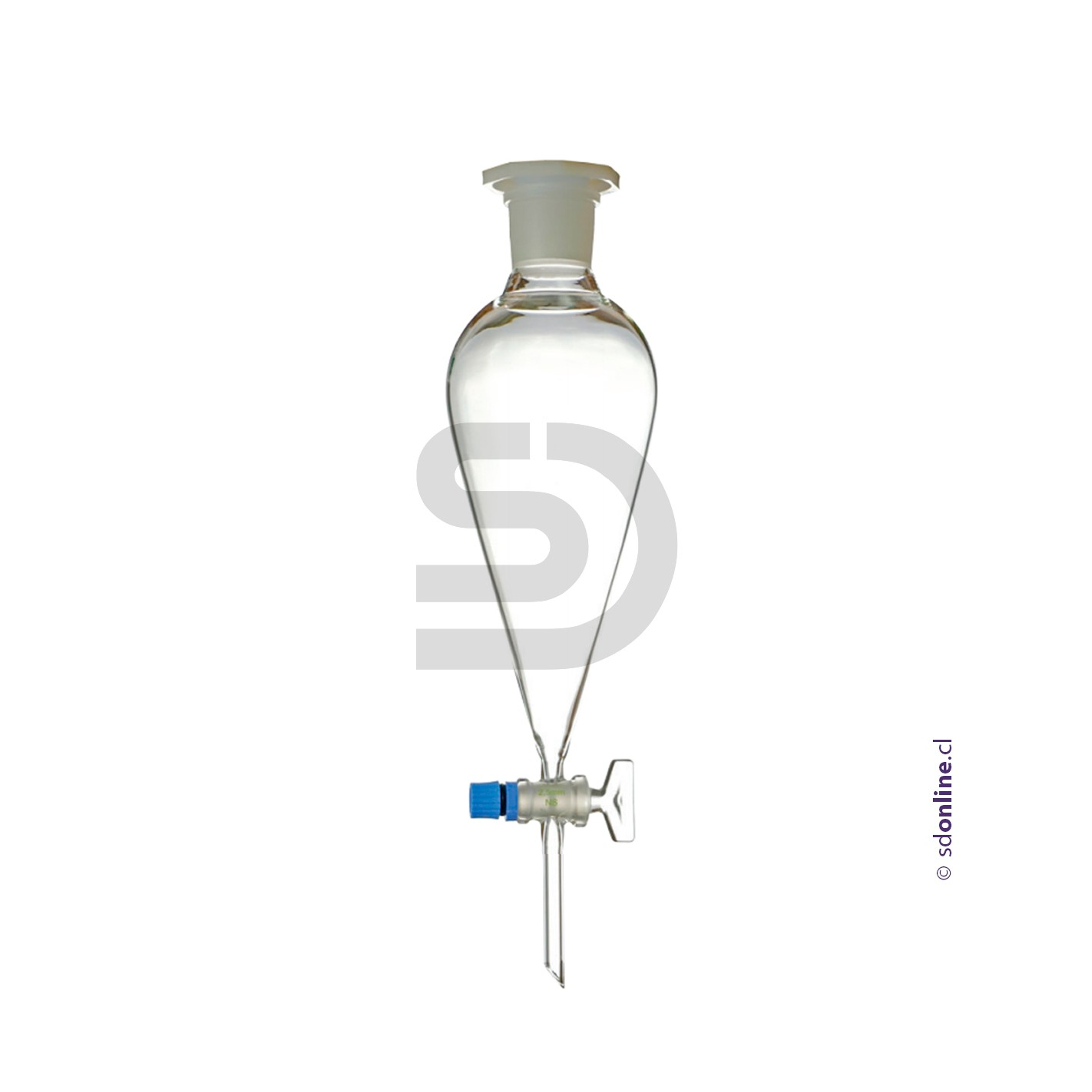 Embudo de decantación vidrio con llave teflon 500Ml 1