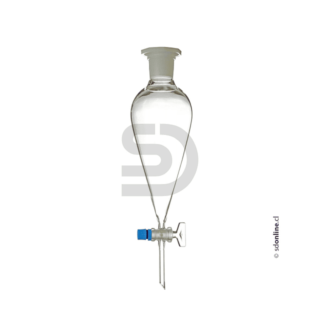 Embudo de decantación vidrio con llave teflon 500Ml