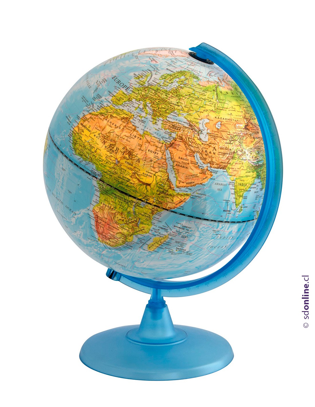 Globo terraqueo base plástico 30cm