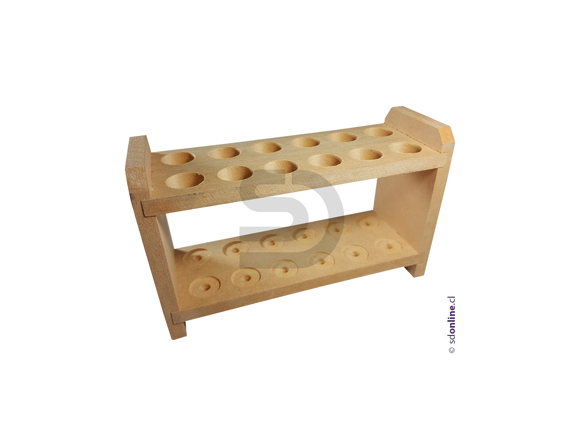 Gradilla madera 12 porta tubos 18mm 1