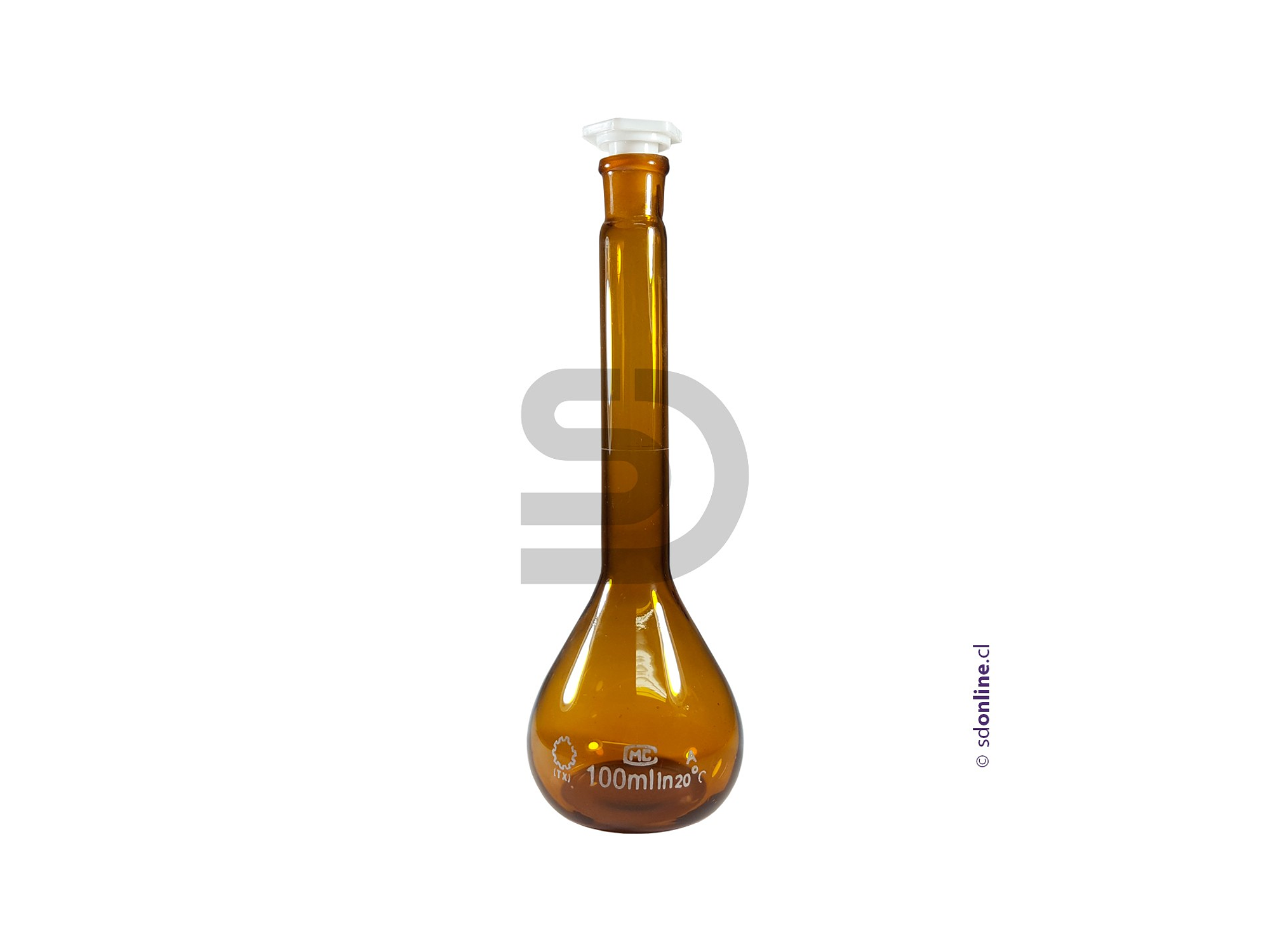 Matraz ambar aforado clase A 100Ml 1