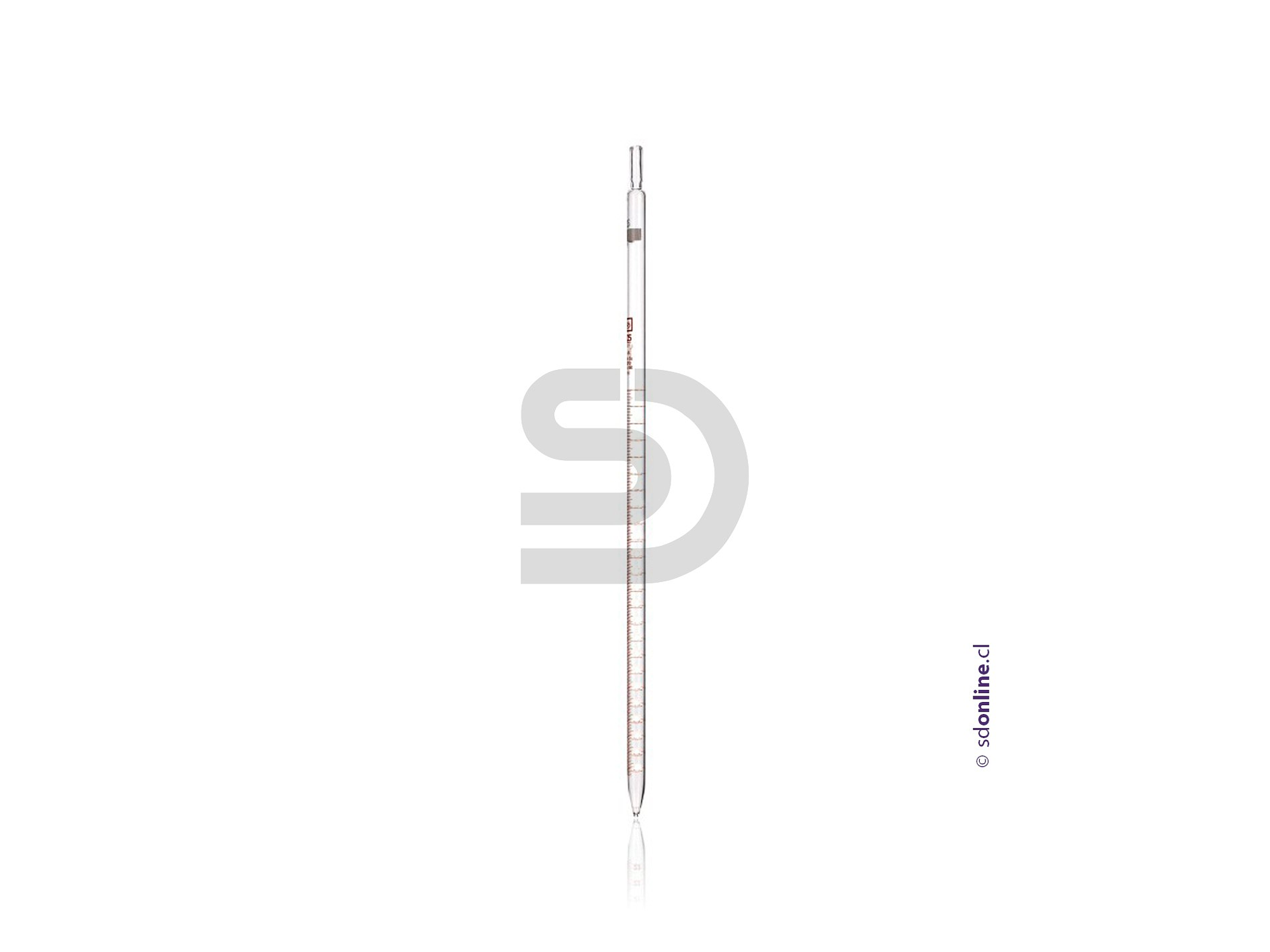 Pipeta vidrio graduada de 1Ml 1 A 10 1