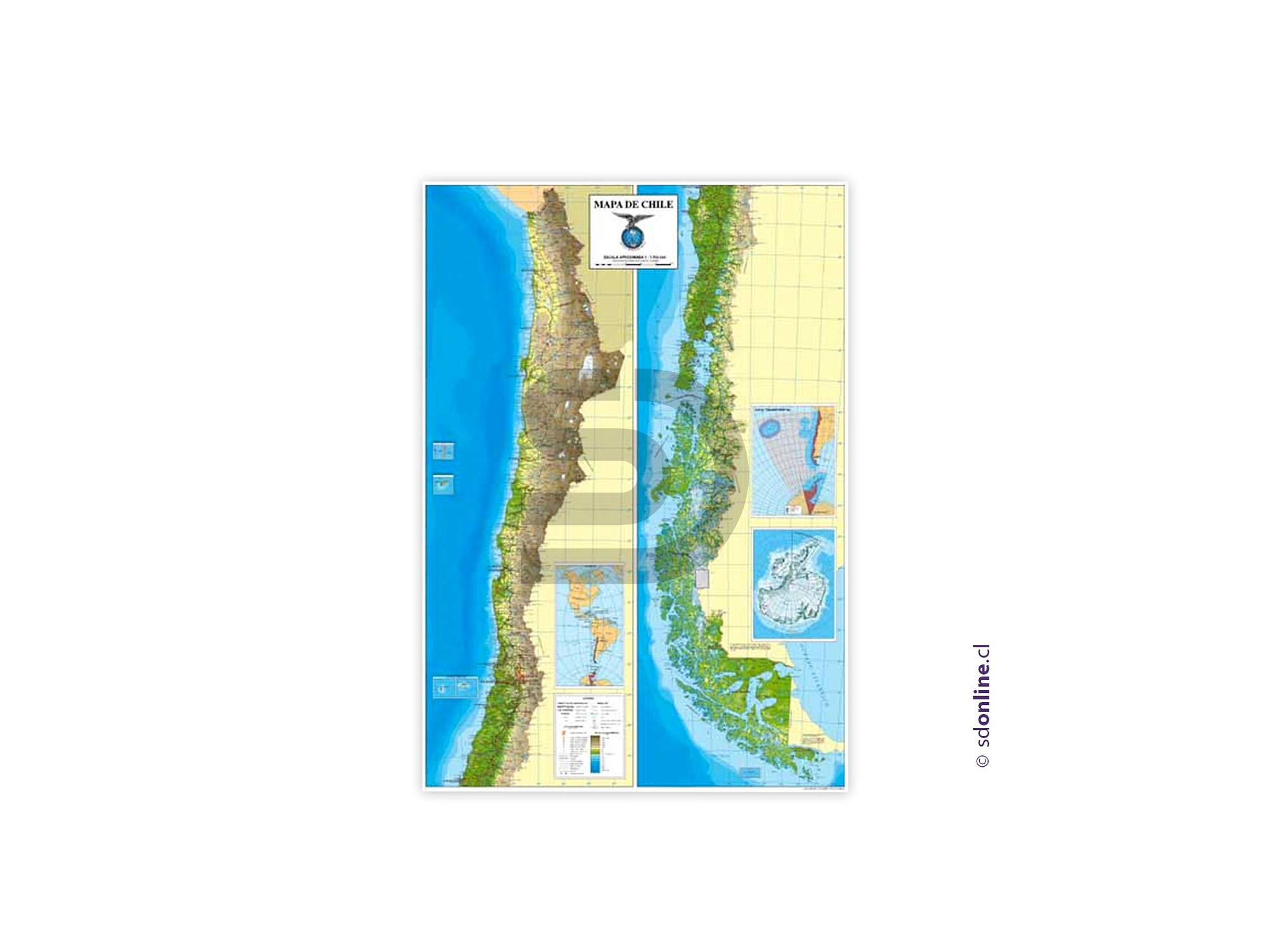 Mapa de chile politico administrativo escala 1:2.200.000 1