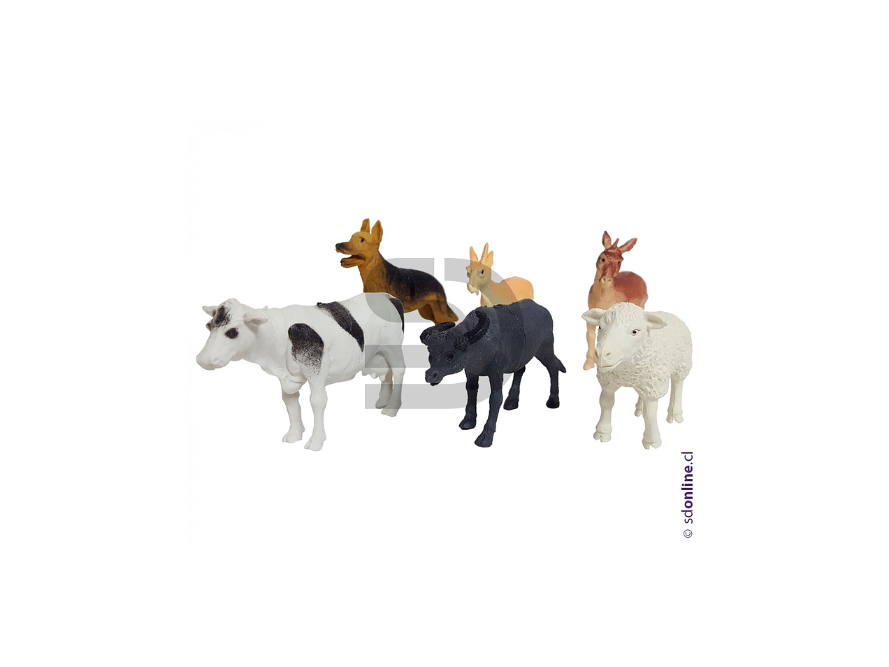 Animales granja y/o domésticos set 6 Und 8-10 Cm 1