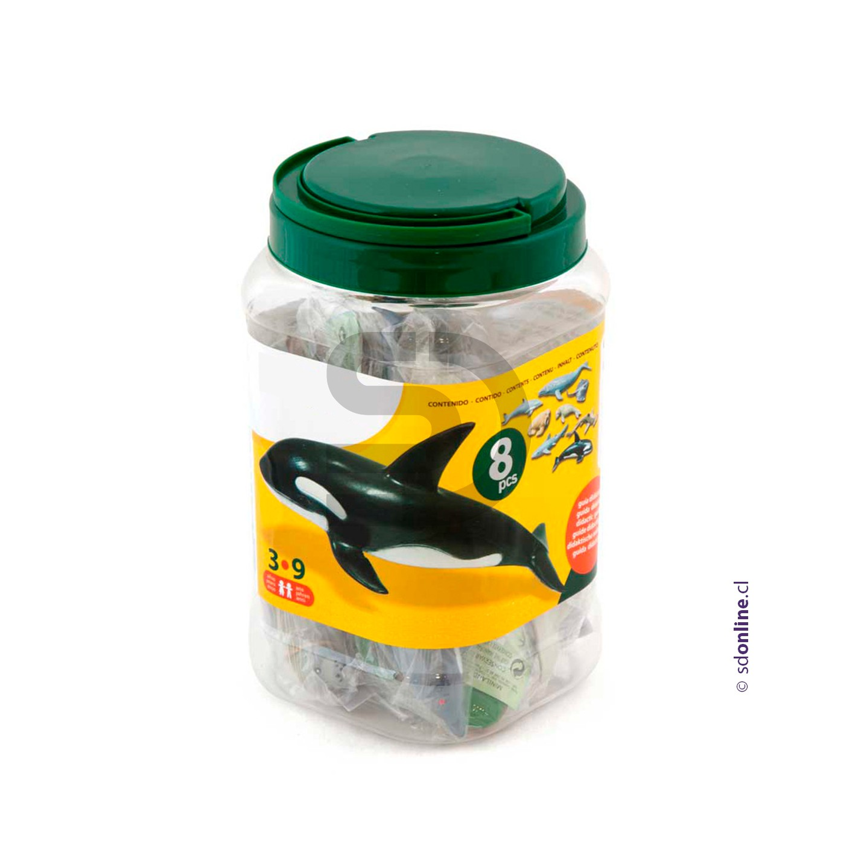 Animales marinos de goma 8 a 13Cm Set 8Und 1