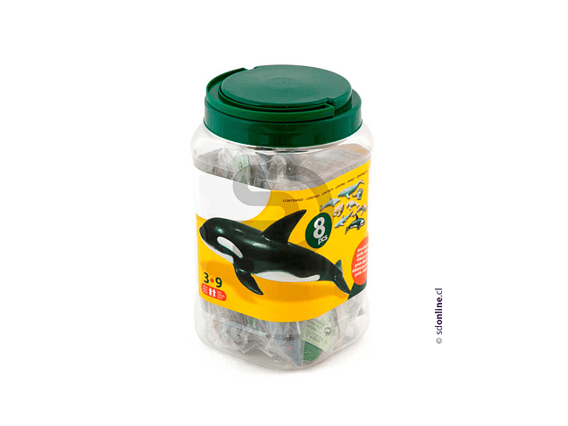 Animales marinos de goma 8 a 13Cm Set 8Und 1