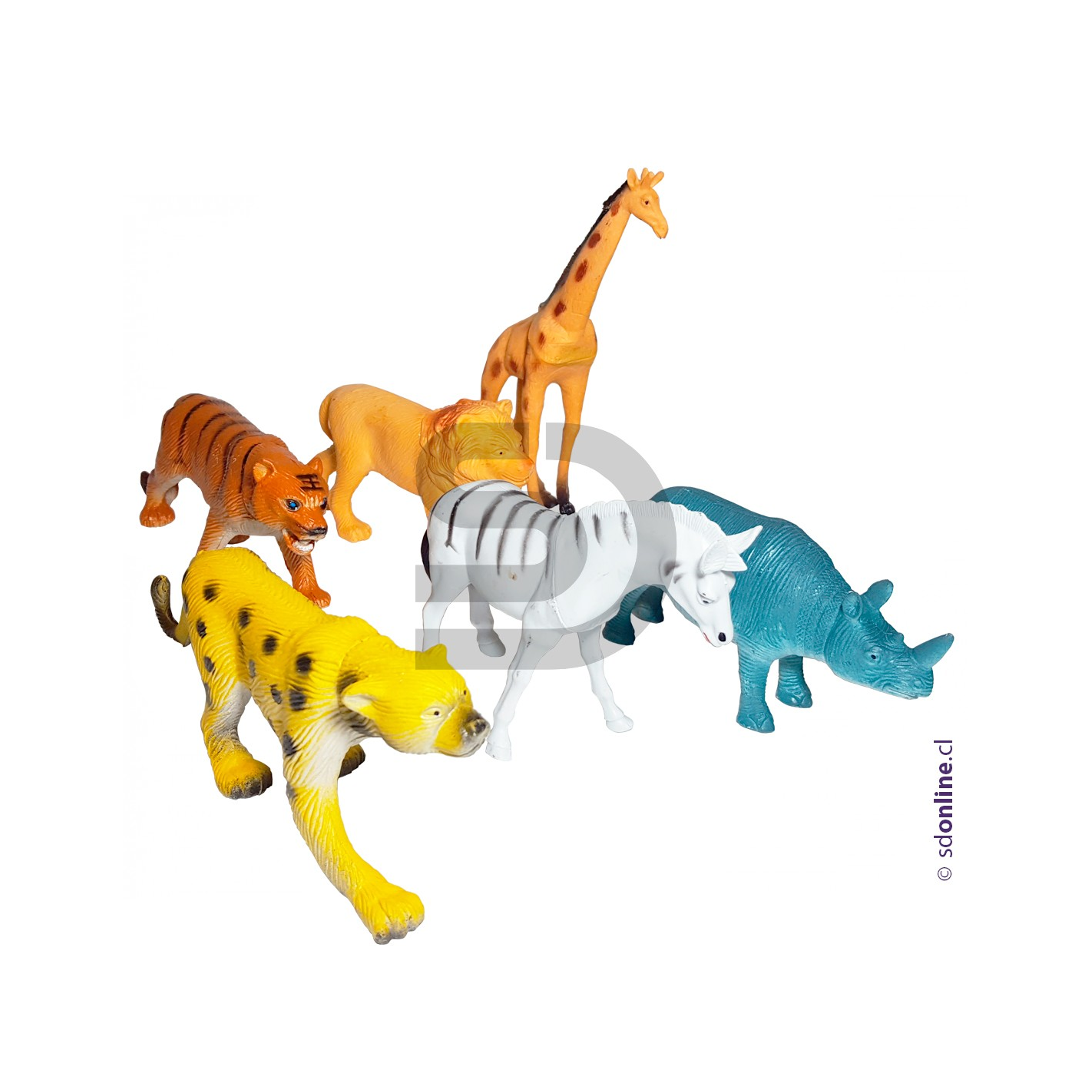 Animales selva set 6 und 8-10Cm 1