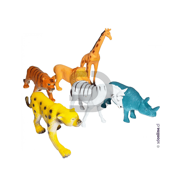 Animales selva set 6 und 8-10Cm