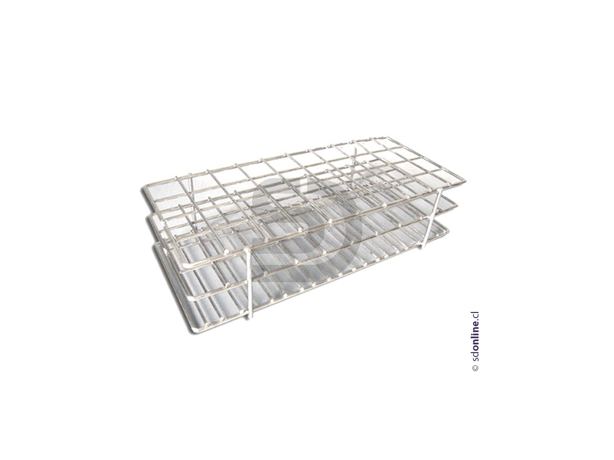 Gradilla metálica plastificada para 40 tubos 17 A 19Mm 1