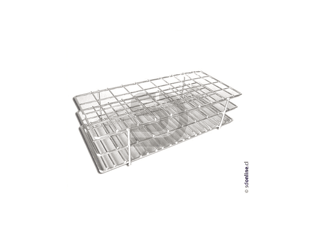 Gradilla metálica plastificada para 40 tubos 17 A 19Mm 1