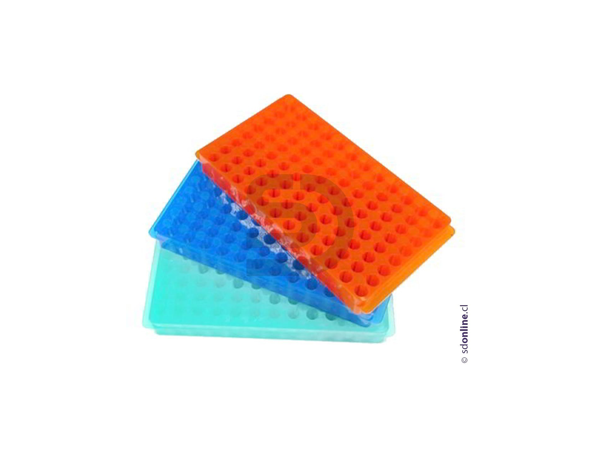 Gradilla polipropileno microtubos de 1.5 y 0.5 ml 96 posiciones 1