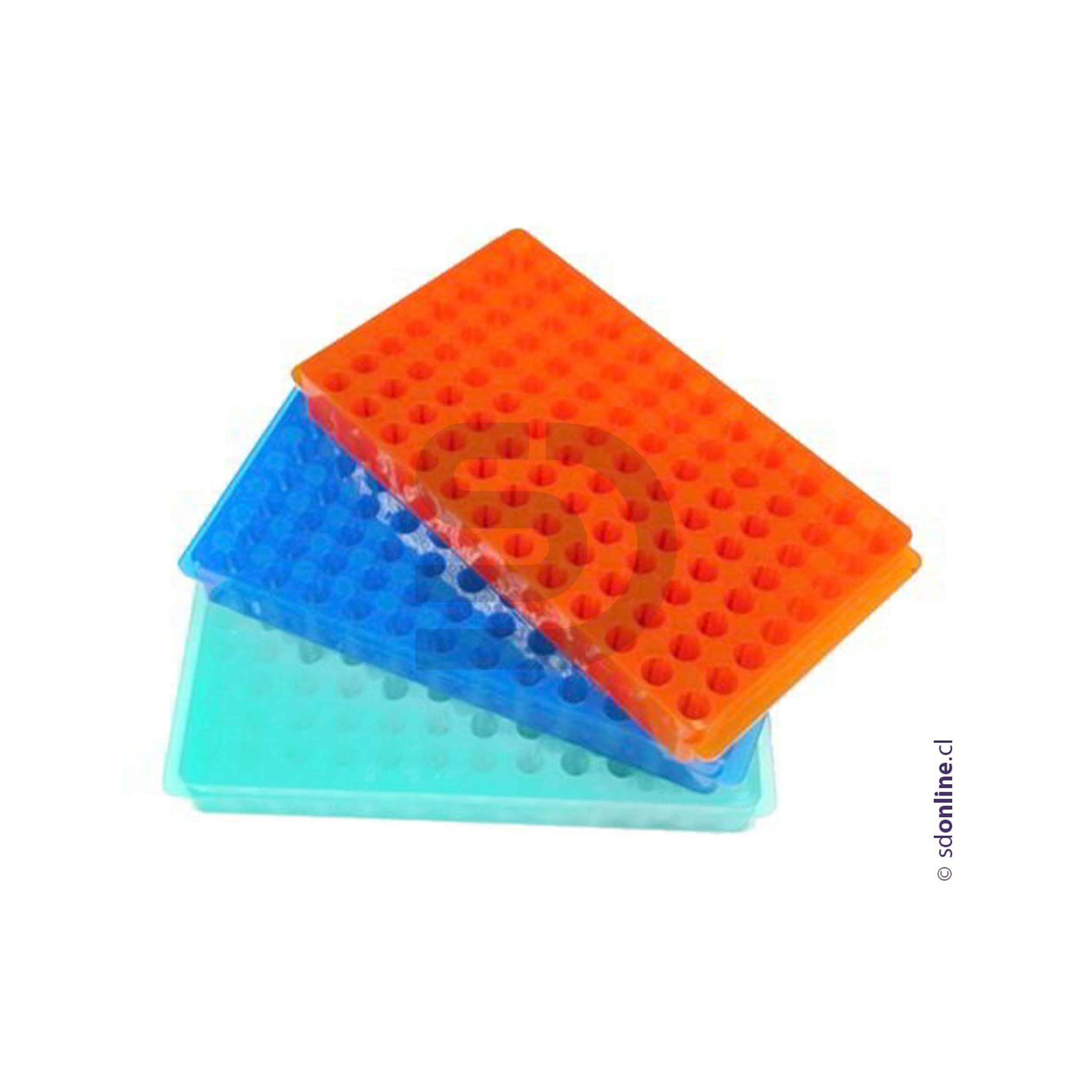 Gradilla polipropileno microtubos de 1.5 y 0.5 ml 96 posiciones 1