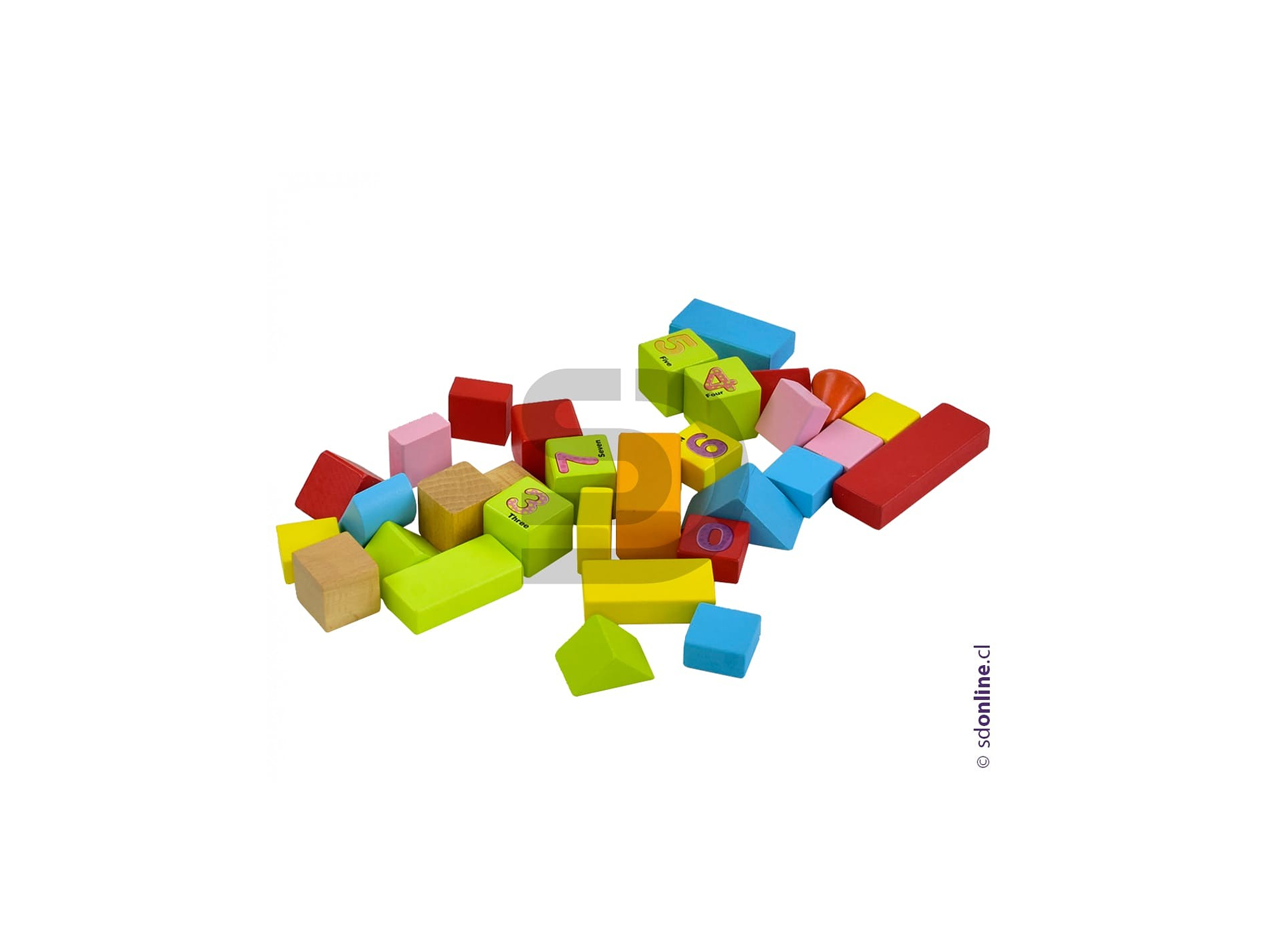 Bloques de construcción madera 50Pza 4