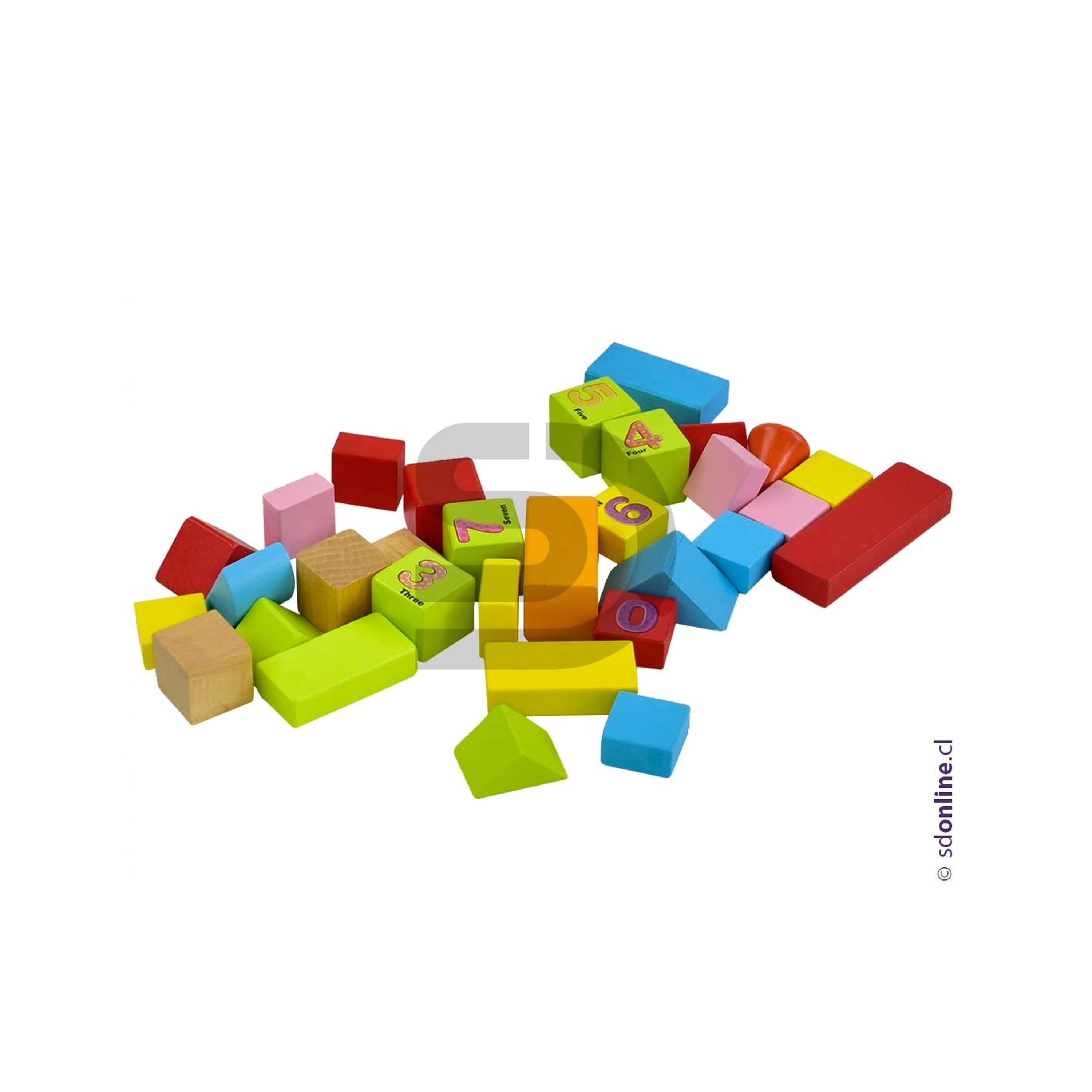 Bloques de construcción madera 50Pza 4