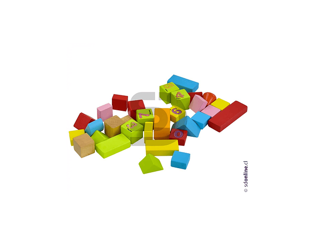 Bloques de construcción madera 50Pza 4