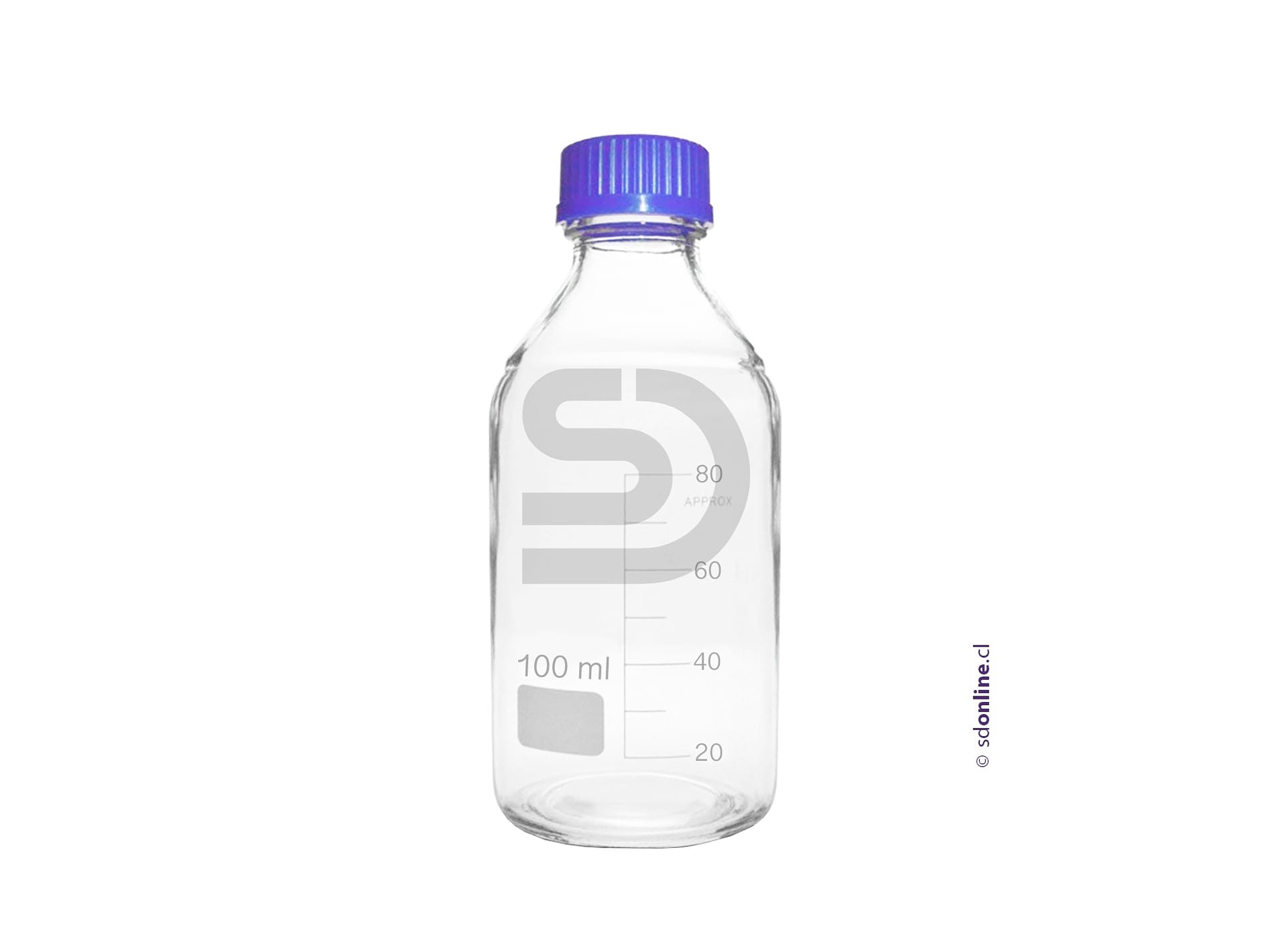 Frasco graduado vidrio 100Ml 1