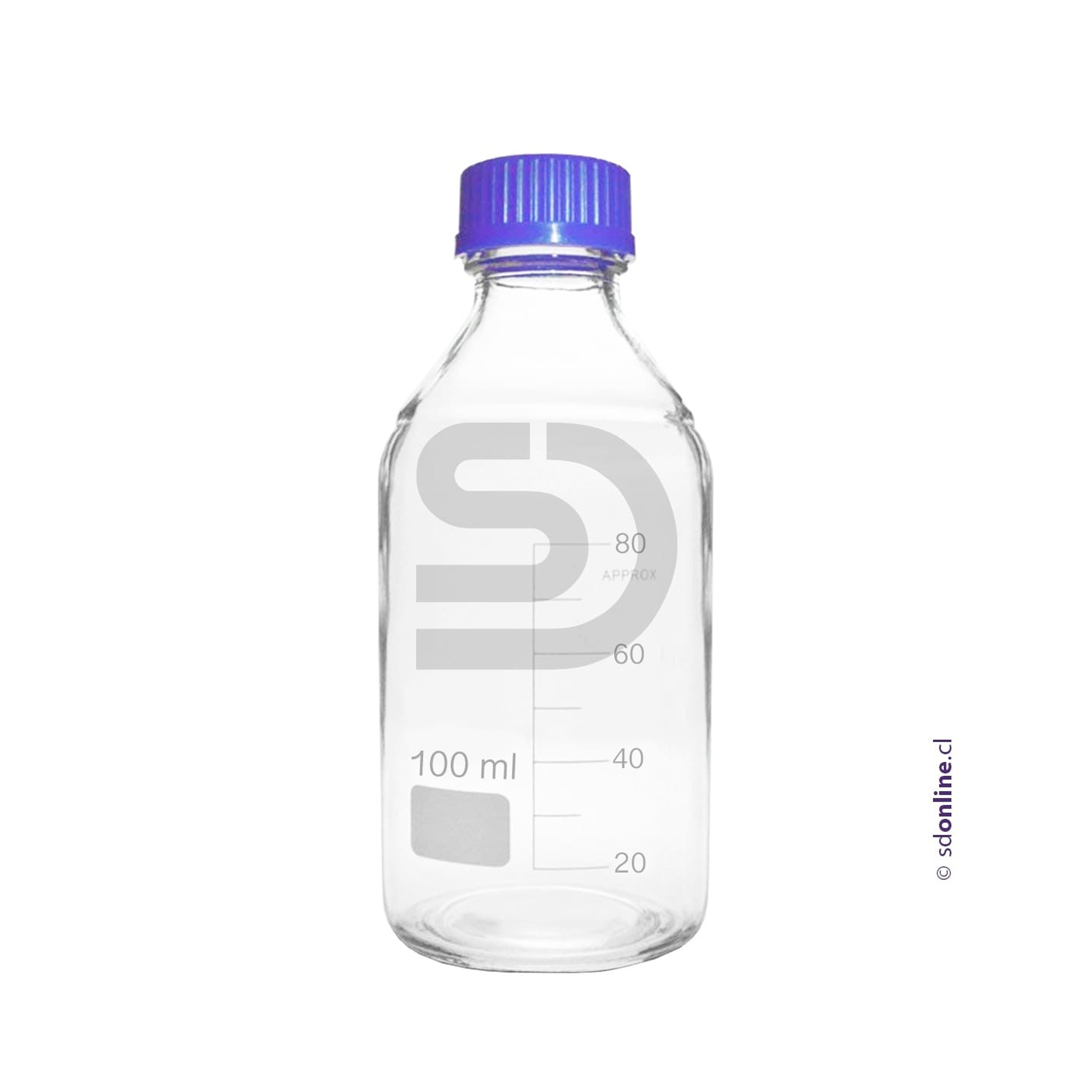 Frasco graduado vidrio 100Ml 1