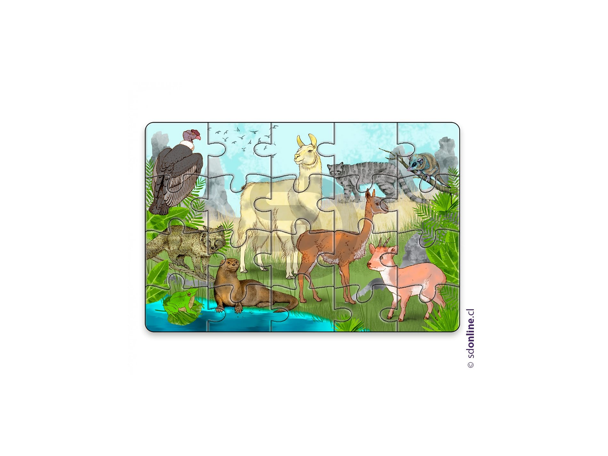 Puzzle animales nativos De Chile 1